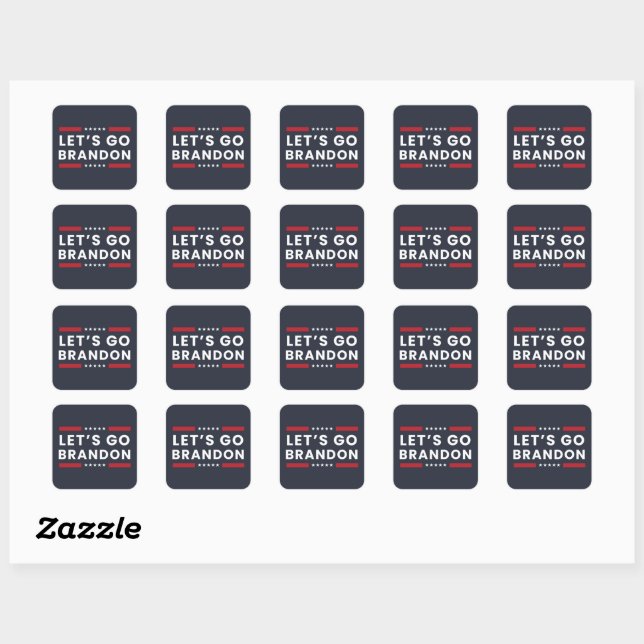Let's Go Brandon Square Sticker (Sheet)