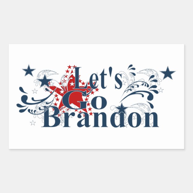 Let's Go Brandon Star Spangled Stickers (Front)