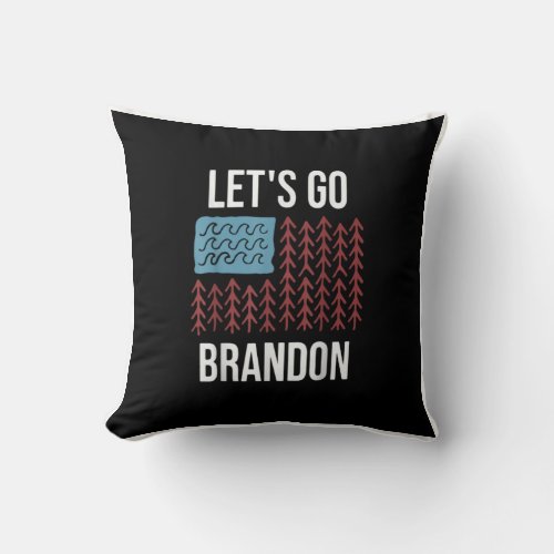 Lets Go Brandon Throw Pillow