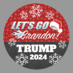Lets Go Brandon Trump 2024 Ornament Classic Round Sticker