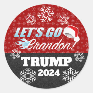 Lets Go Brandon Trump 2024 Ornament Classic Round Sticker