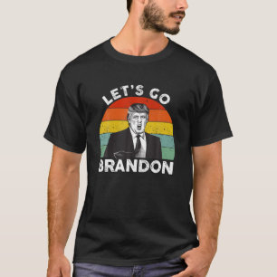 Lets Go Brandon Trump And America Flag Anti Biden T-Shirt