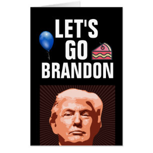 LET'S GO BRANDON TRUMP BIRTHDAY JUMBO CARD Cards