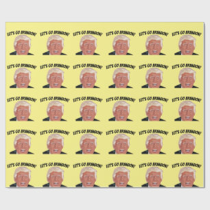 LET'S GO BRANDON! TRUMP BIRTHDAY WRAPPING PAPER