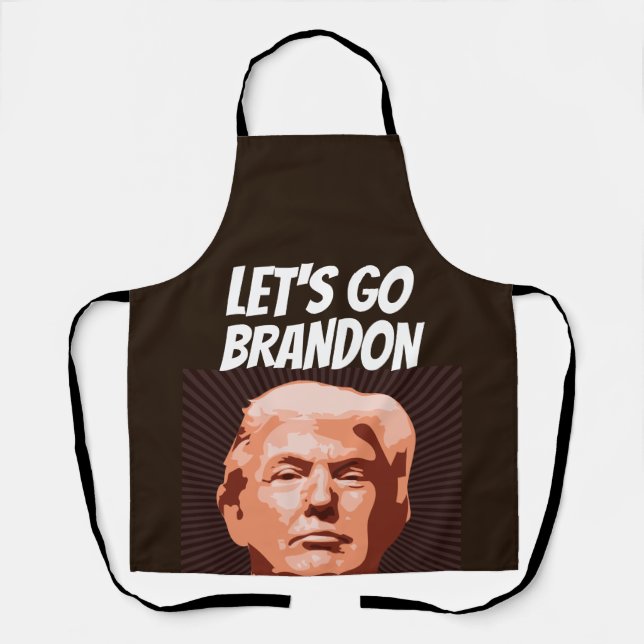 LET'S GO BRANDON TRUMP KITCHEN APRON FOR DAD (Front)