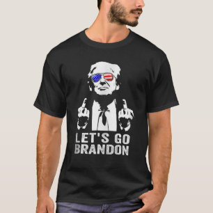 Let's Go Brandon Trump Middle Finger T-Shirt