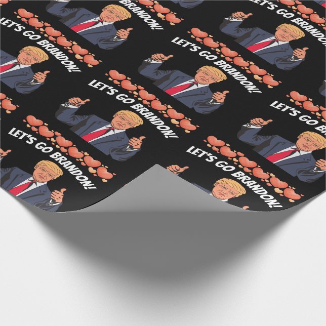 LET'S GO BRANDON TRUMP VALENTINE'S WRAPPING PAPER (Corner)