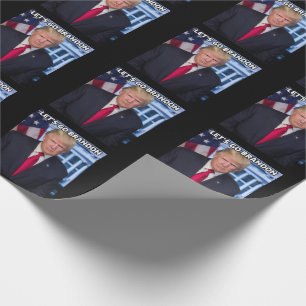 LET'S  GO BRANDON TRUMP WRAPPING PAPER