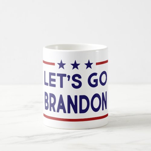 Lets Go Brandon US Patriotic Political Red Blue Coffee Mug