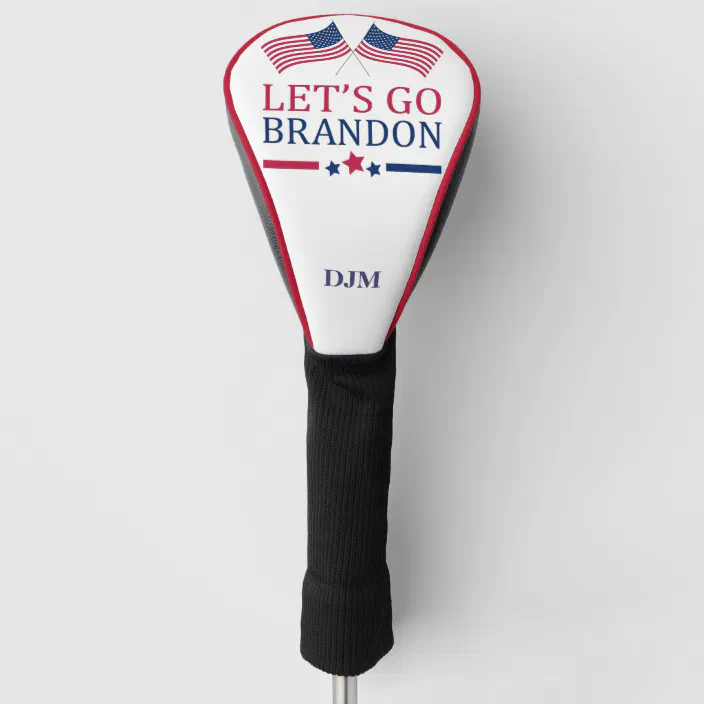 Let S Go Brandon Usa Flag Monogram Golf Head Golf Head Cover Zazzle Com