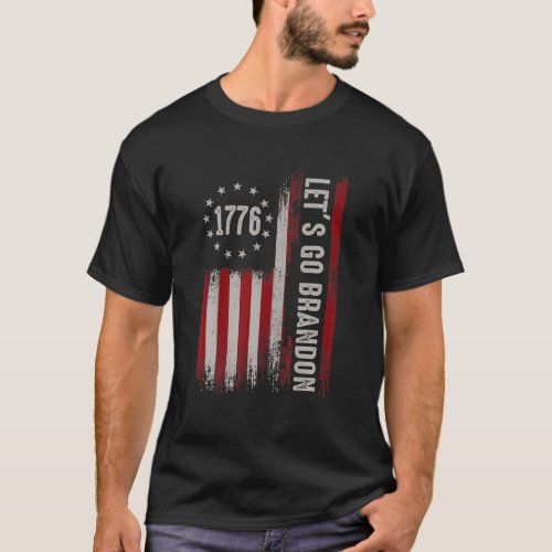 Lets Go Brandon USA Flag Vintage T_Shirt