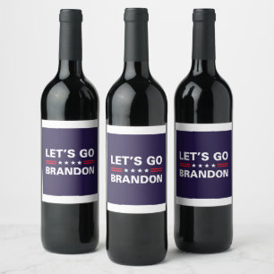 Let's Go Brandon Wine Label