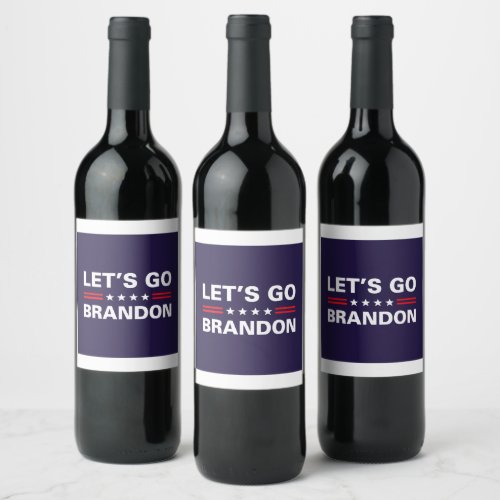 Lets Go Brandon Wine Label