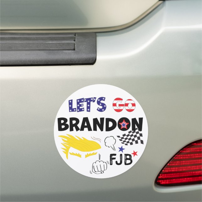 LETS GO BRANDON With TRUMP Car Magnet (In Situ)