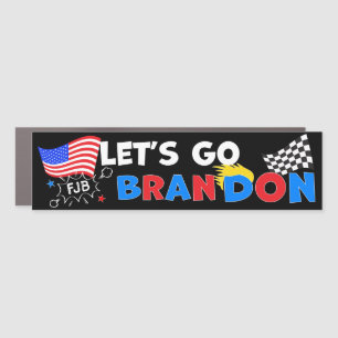LETS GO BRANDON with Trump Hair Car Magnet