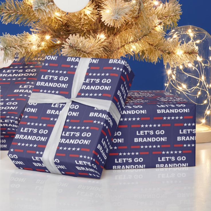 Let's Go Brandon Wrapping Paper Zazzle
