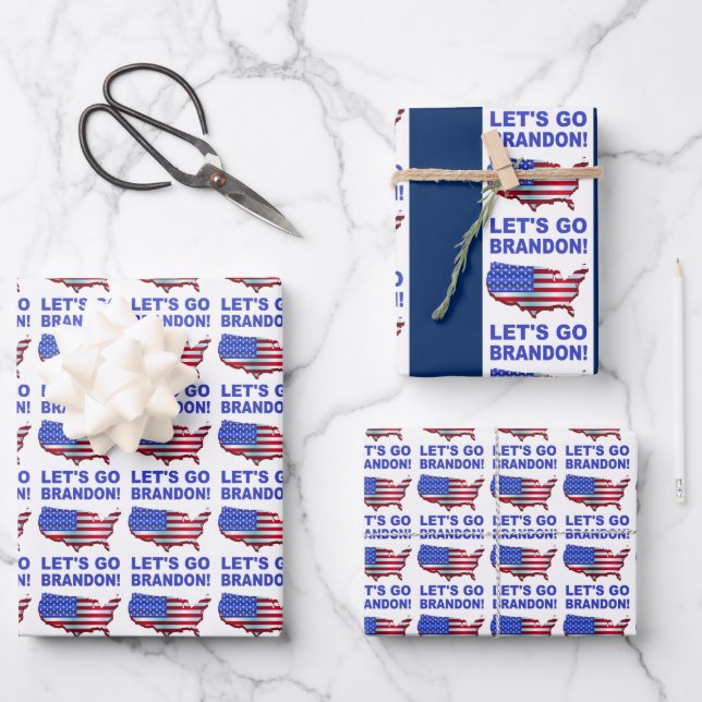 LET'S GO BRANDON WRAPPING PAPER SHEETS (Front)