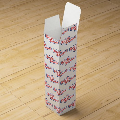 Lets Go Brandon Wrapping Paper Wine Box