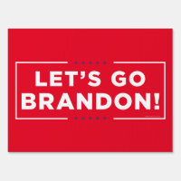 LARGE Lets go Brandon Yard Sign Double Sided Corrugated Yard Sign 18''x24''  Double Sided with Stakes (Lets Go Brandon Blue FJB)