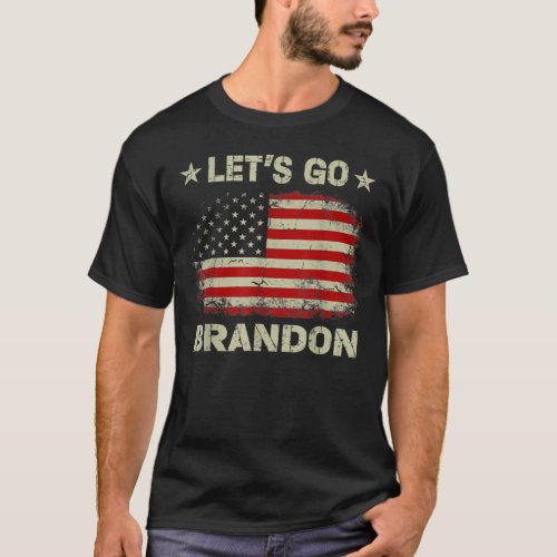 Lets Go Branson Brandon American Flag Impeach T_Shirt