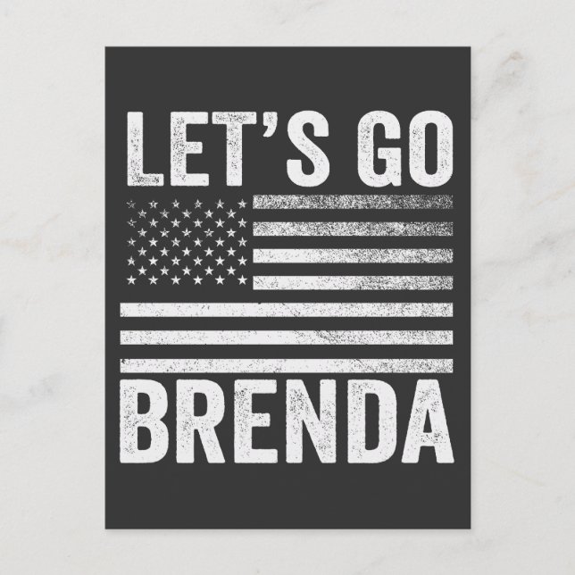 Let's Go Brenda American Flag Election  Postcard (Front)