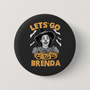 Let's Go Brenda Spooky Halloween Kamala Harris Button