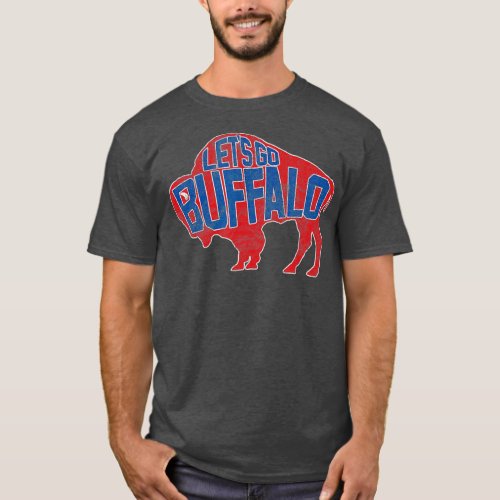 LETS GO BUFFALO _ Ny New York retro sports city f T_Shirt