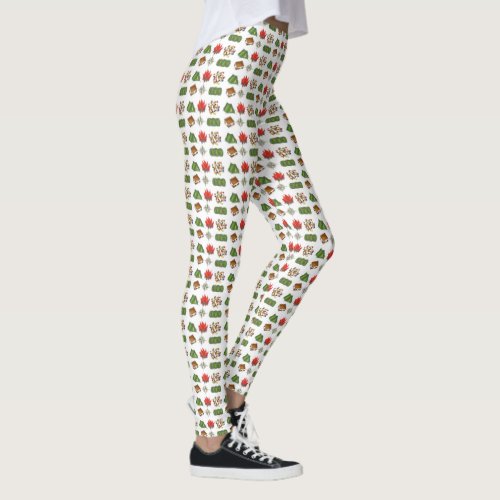 Lets Go Camping Camp Tent Campfire Leggings