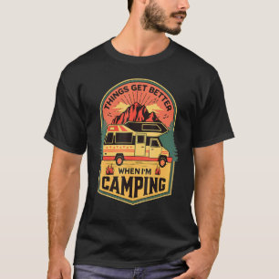 Let's Go Camping Fun Graphic Rv Travel Rving T-Shirt