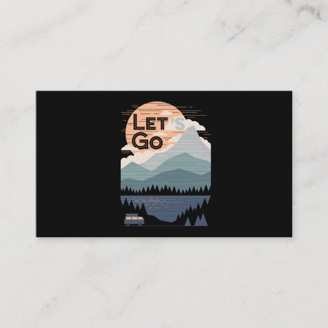Let's Go Camping, Go Camp Business Card (Front)