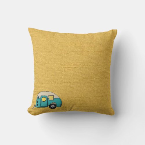 LETS GO CAMPING THROW PILLOW