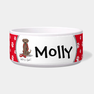 Let's Go! Chocolate Lab Labrador Retriever Funny Bowl