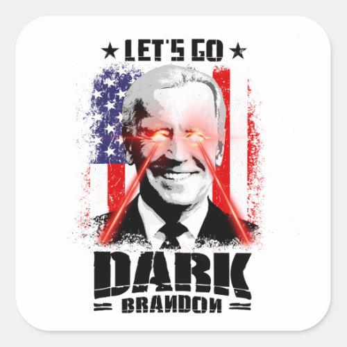 Lets Go Dark Brandon Square Sticker