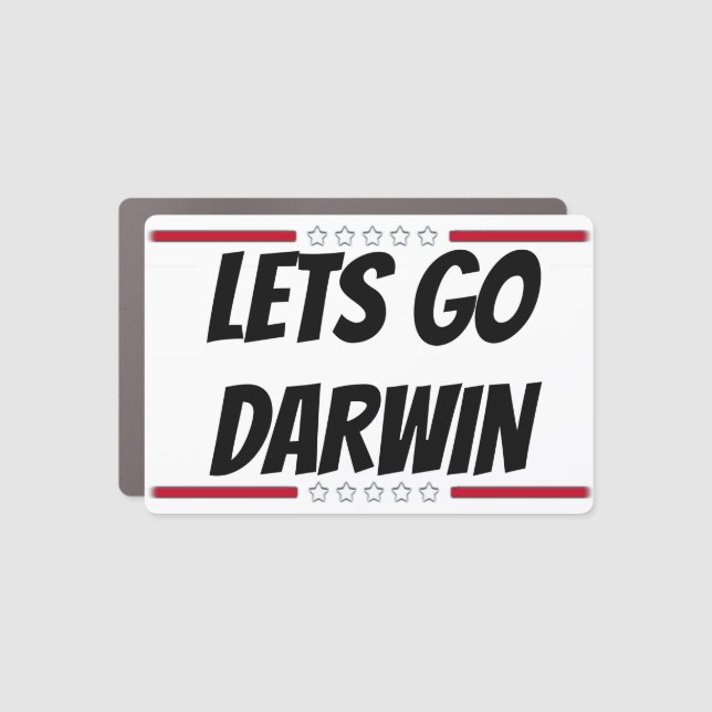 Lets Go Darwin Car Magnet (Front)
