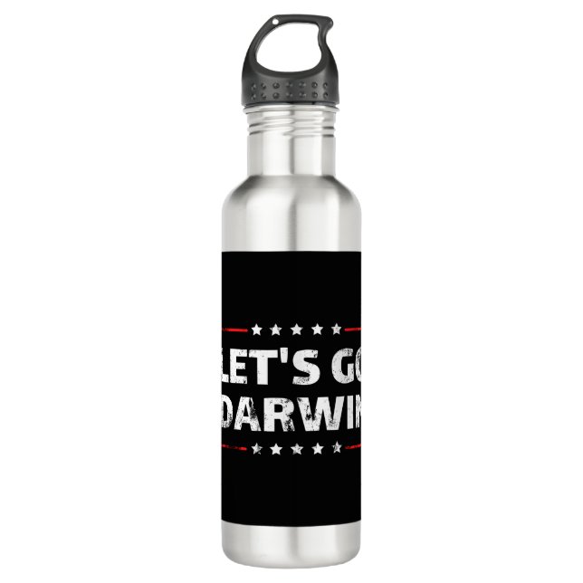 Let's Go Darwin Stainless Steel Water Bottle (Front)