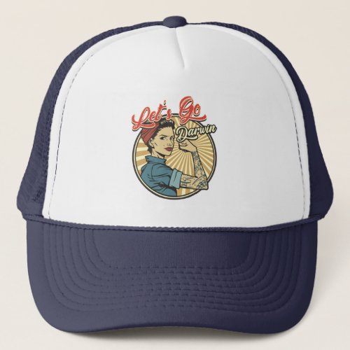 Lets Go Darwin Trucker Hat