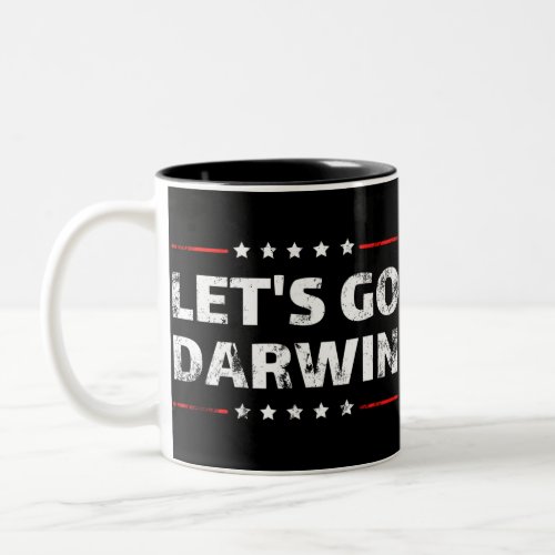 Lets Go Darwin Two_Tone Coffee Mug