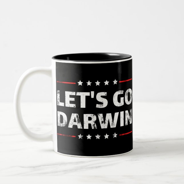 Let's Go Darwin Two-Tone Coffee Mug (Left)