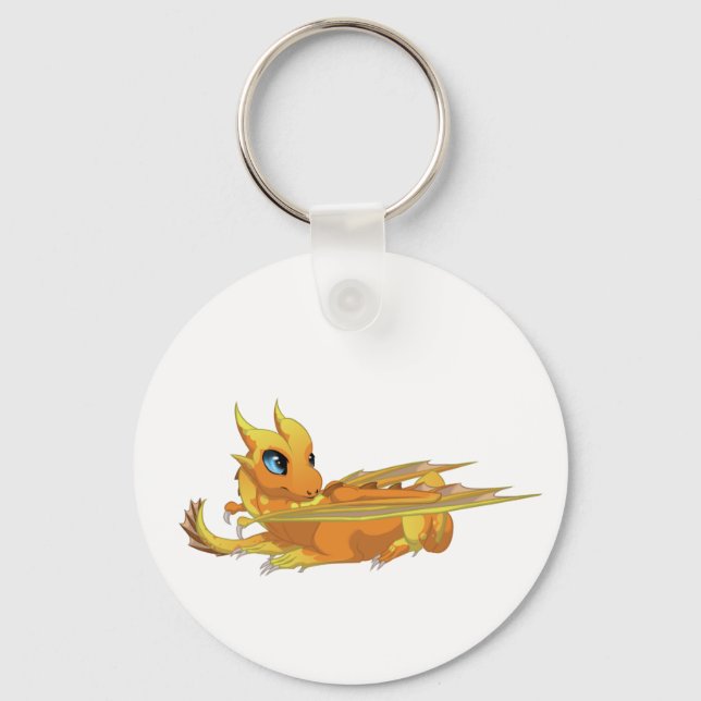 Let's Go Dragon Keychain (Front)