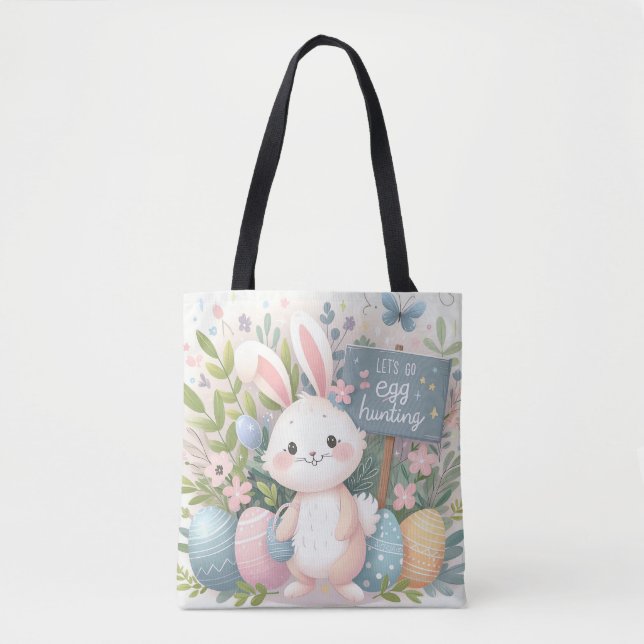 Lets Go Egg Hunting Tote Bag (Front)