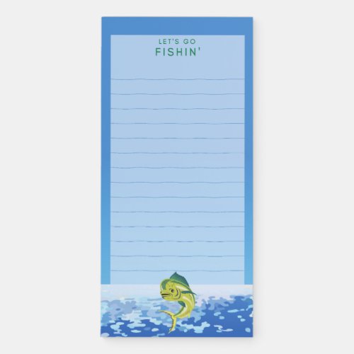 Lets Go Fishin Magnetic Notepad