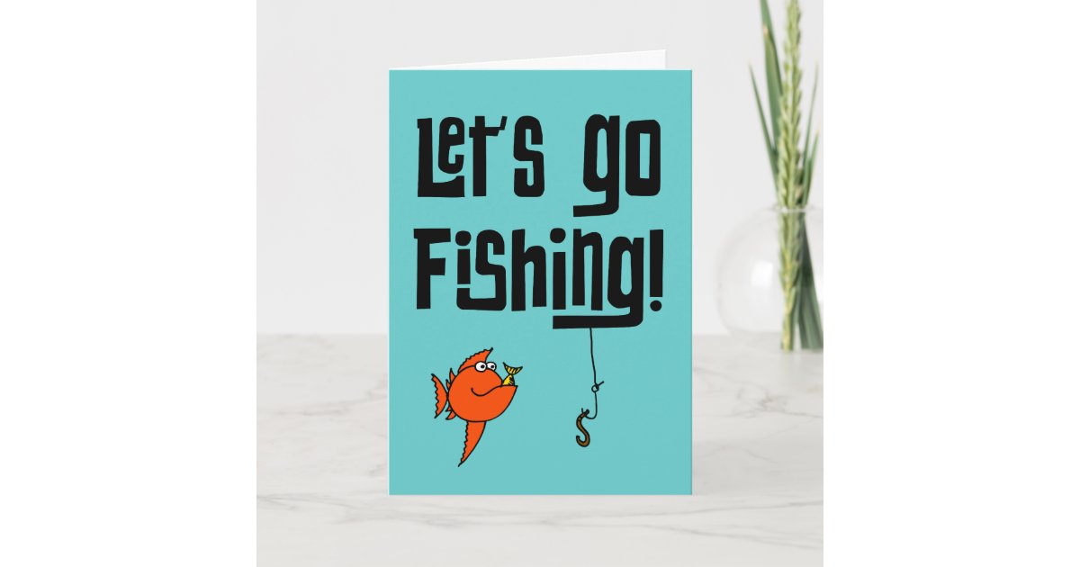 Let's go Fishing Card with Poem