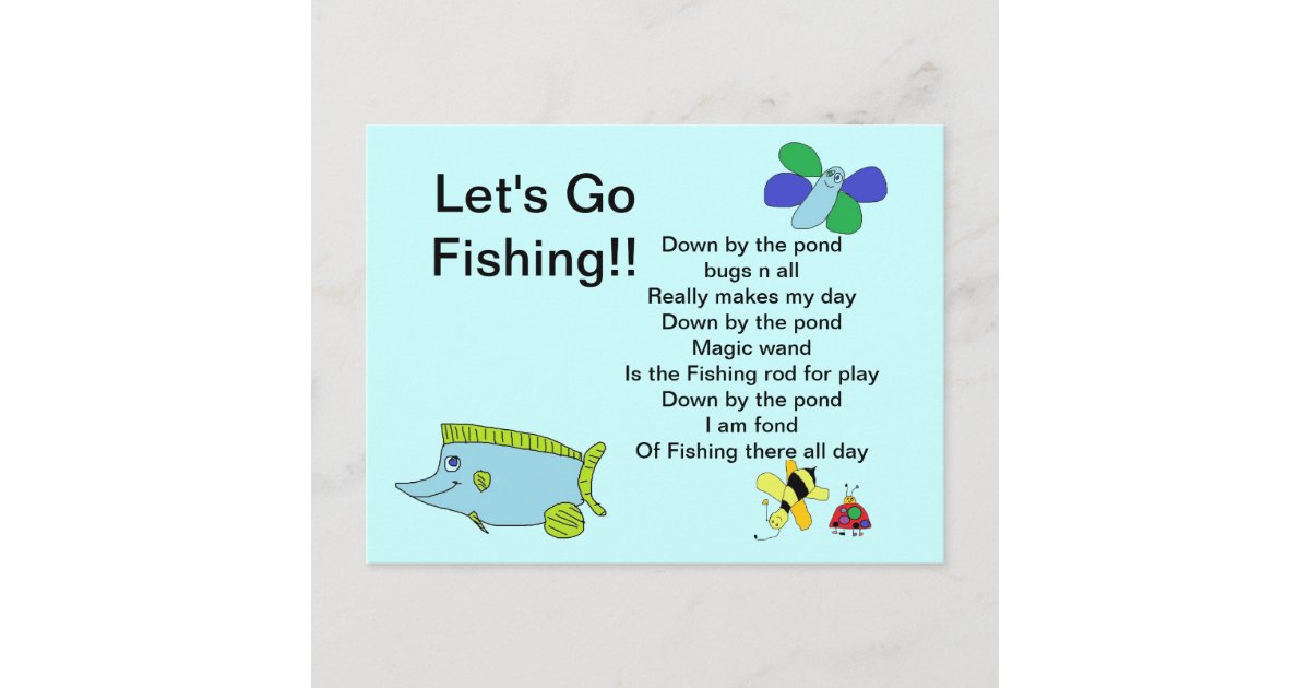 Let's go Fishing Card with Poem
