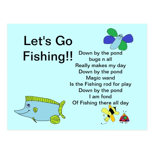 Let's go Fishing Card with Poem