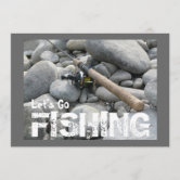 Let's Go To The Lake Fishing Graduation Invitation