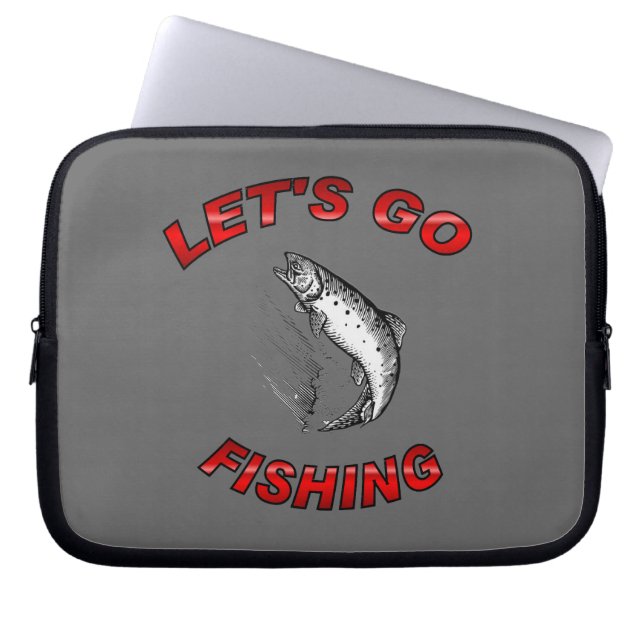 Lets go fishing Electronics Bag 10 to 17" (Front)