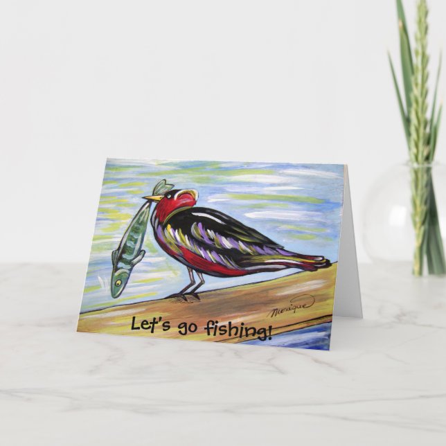 Let's go fishing! greeting card (Front)