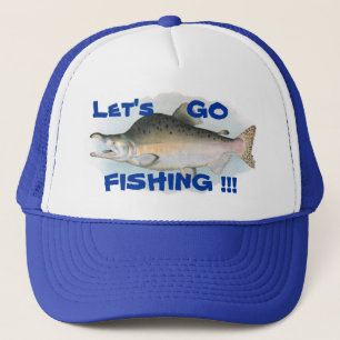 Let's Go Fishing Humpback Salmon Fishing Hat
