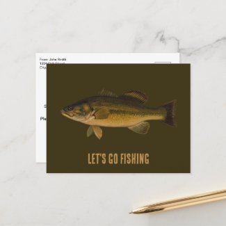 Let's Go Fishing Largemouth Bass Party Invitation