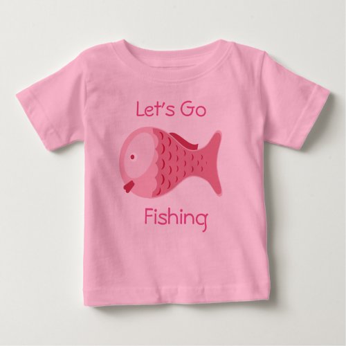 Lets Go Fishing Organic Baby One Piece Tee